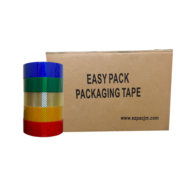 EZ PAC Packaging tape, 200M (Clear, Yellow, Green, Blue, Red)